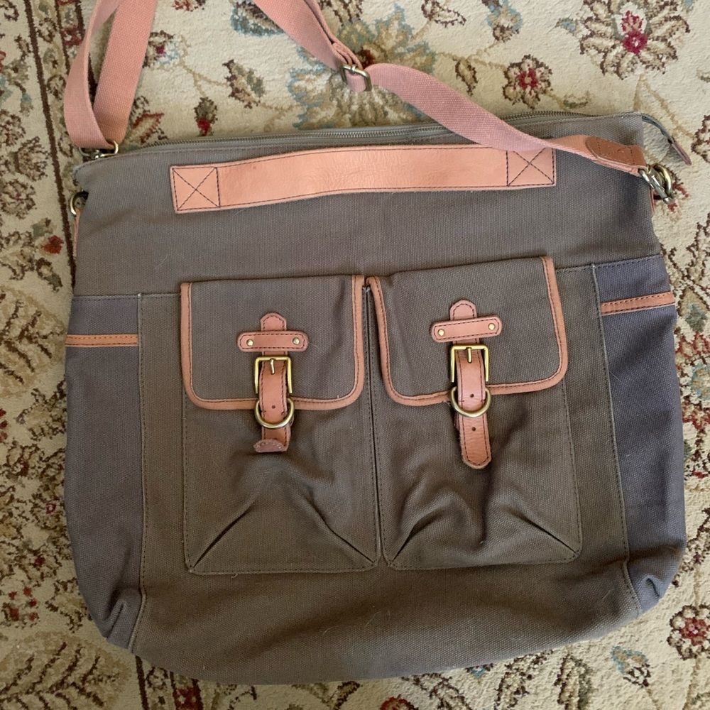 Fossil canvas weekend travel bag